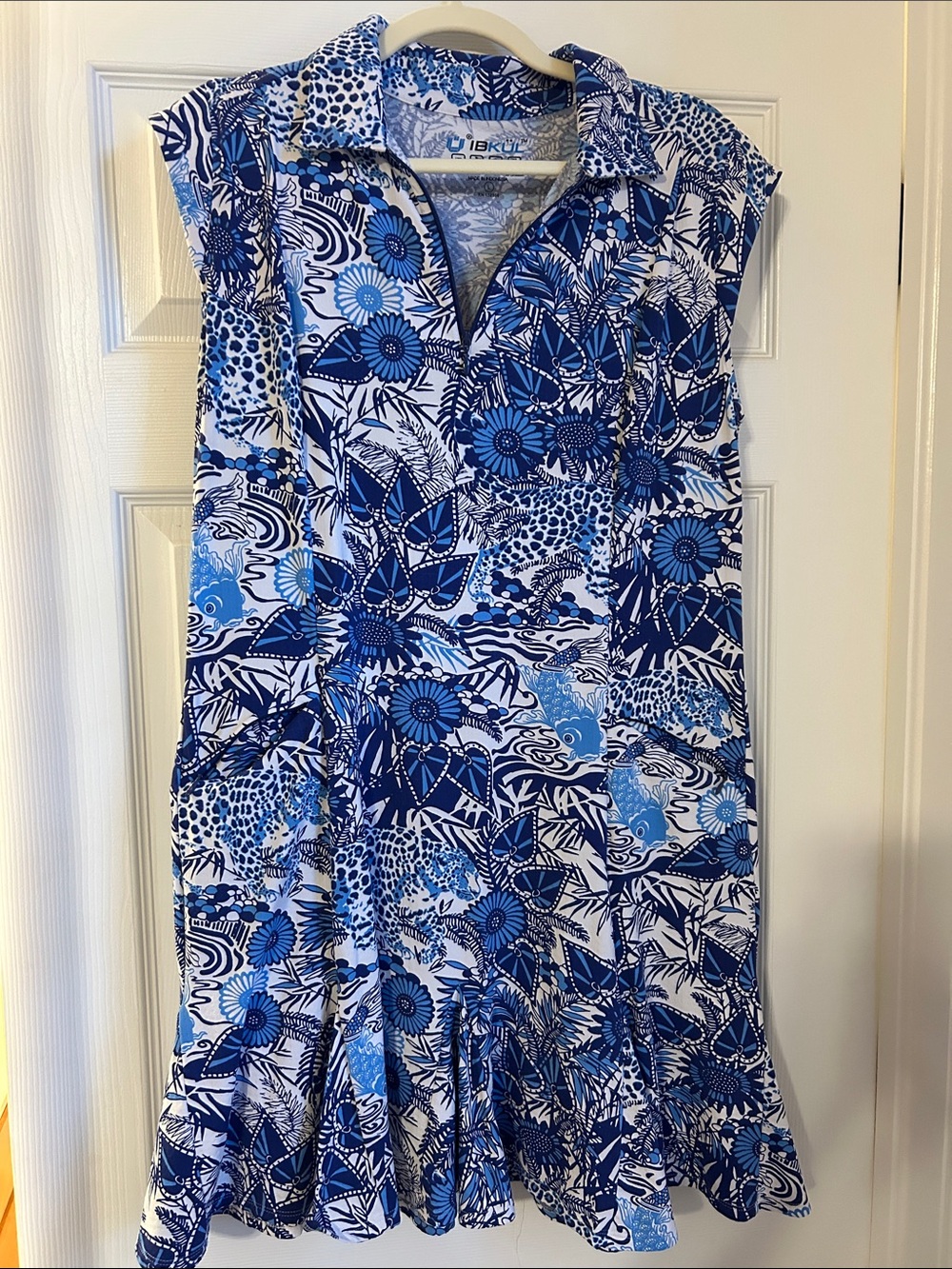 Ibkul blue dress-Sz L